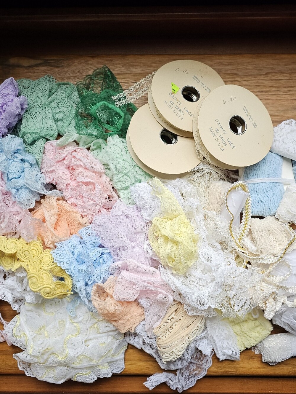 Vintage Lace And Trim Lot For Crafting And Sewing Projects